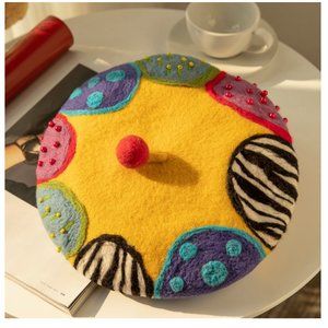 Designer Painter Hat | 100% Handmade Wool Felt